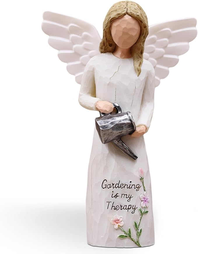 Gardening Gifts for Women, Gift for Gardeners Woman, Garden Gifts Women, Unique Gardening Gift, Garden Angel, Sculpted Hand-Painted Angel Figurine