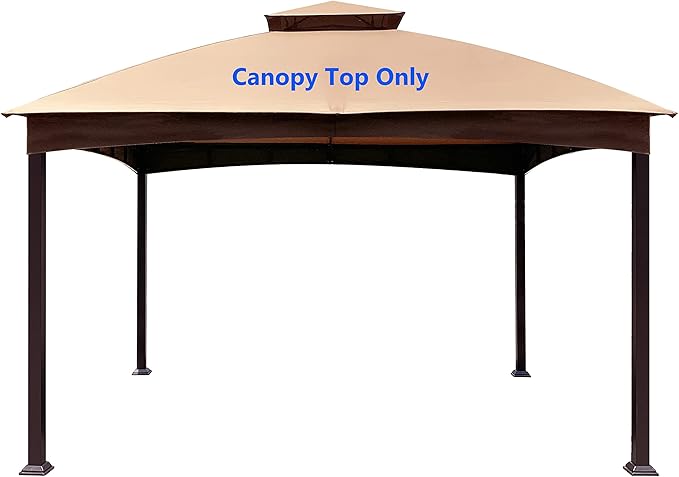 APEX GARDEN Replacement Canopy Top for The Lowe's Allen roth Gazebo Model # TPGAZ2303, TPGAZ2403, TPGAZ2303-ABCD, TPGAZ2403-AC (Light Brown)