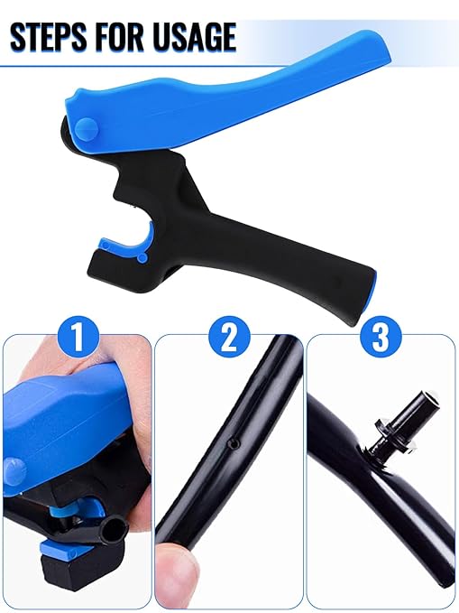 Kalolary 2Pcs Drip Irrigation Tubing Hole Punch, Drip Tube Hole Punch Tool Outdoor Irrigation Pipe Hand Punch for 16/20mm PE Pipe Opening Punch