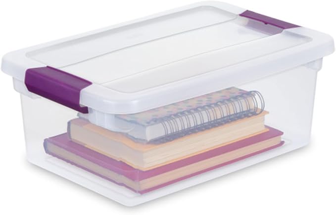 Sterilite ClearView Latch Boxes, Storage Bins with Lids, 15 Quart, 36-Pack