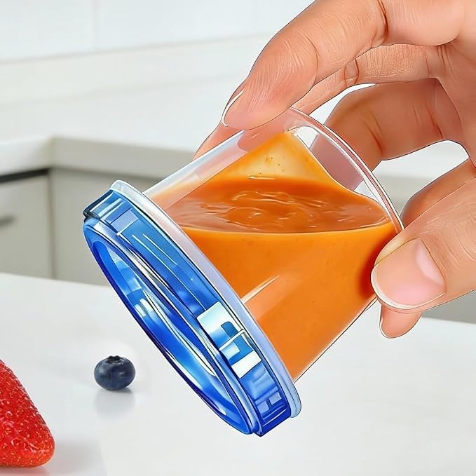 12 Pack 4 oz Plastic Containers with Twist Lids, Small Food Containers