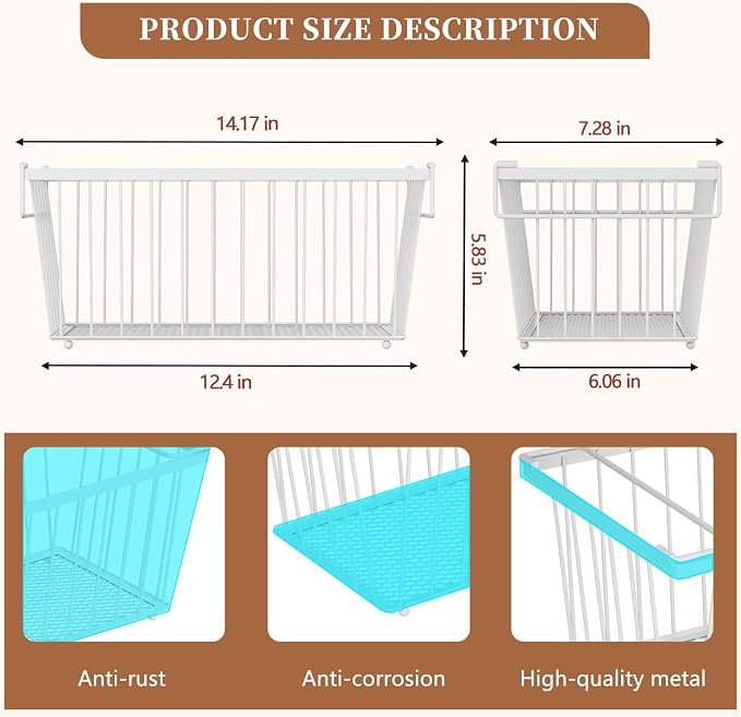 Enhanced Leak-Proof Bottom, Freezer Organizer Bins for 7 Cu.Ft,6 Pack