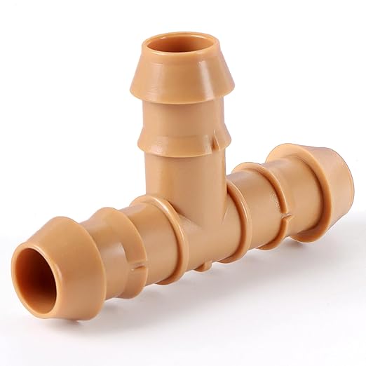RedChili 30 Pcs 1/2 Inch Irrigation Tubing Tee Fittings, 1/2" Drip Irrigation Barbed T Connectors Fits 5/8", 1/2", .700" Drip Tubing for Garden Lawn Irrigation System