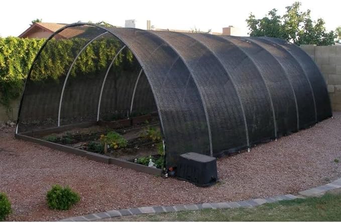VICLLAX 90% Customized Black Garden Shade Fabric Sun Shade Greenhouse Netting Outdoor Mesh Shade Cloth with Grommets for for Greenhouse, Lawn, and Outdoor Use, 12x21 FT