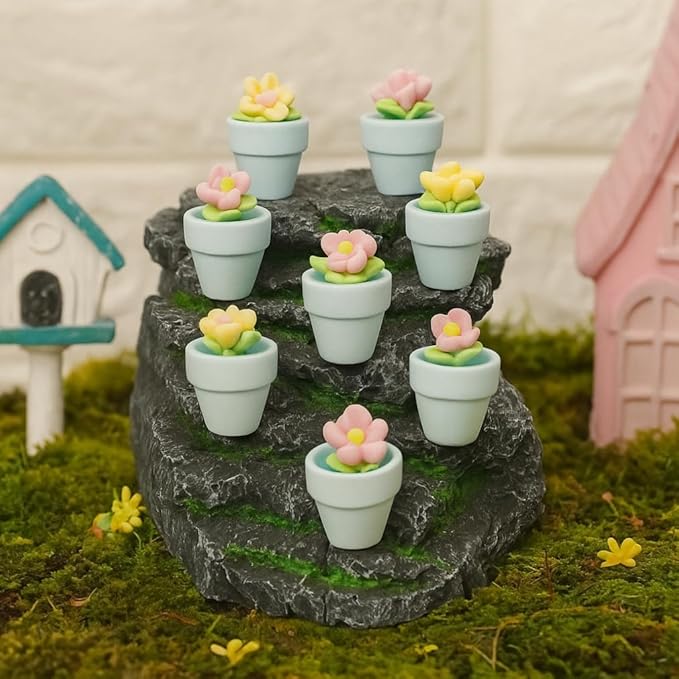 Mini Pastel Terracotta Pots for Micro Gardens – 30 Pack, 1.7” Tiny Breathable Clay Planters, Macaron Colors, for Moss, Fairy Gardens, Dollhouses, and Succulents (Yellow, 1.7 Inch)