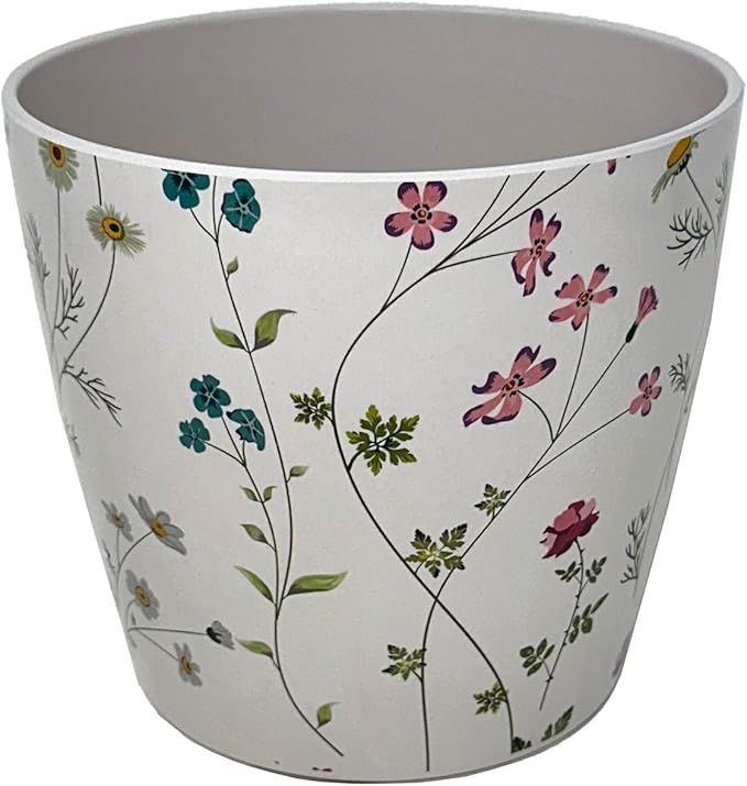 7” Self-Watering Pot – Eco-Friendly Bamboo Planter, Biodegradable & Plastic-Free, Indoor/Outdoor Plant Pot with Built-in Water Well for Healthy Root Growth