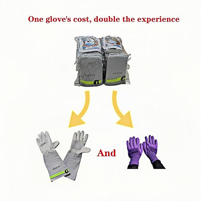Gardening Gloves for Rose and Cactus Handling,Cow Leather Garden Gloves Thorn Proof,Gardening Gifts for Womens/Mens