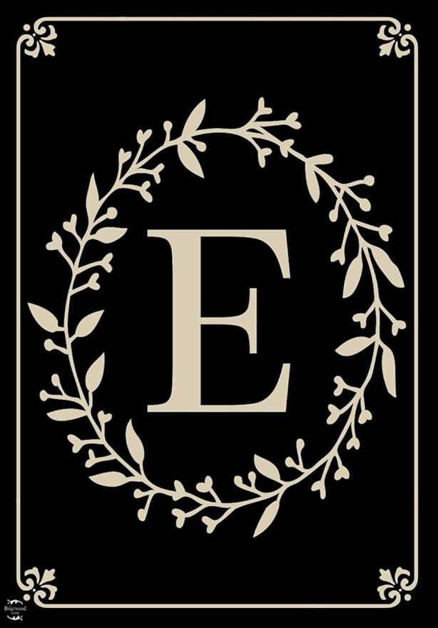 Briarwood Lane Classic Monogram Letter E Garden Flag Everyday 12.5" x 18"