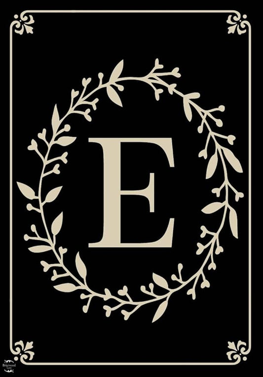 Briarwood Lane Classic Monogram Letter E Garden Flag Everyday 12.5" x 18"