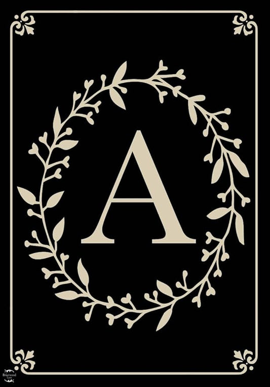 Briarwood Lane Classic Monogram Letter A Garden Flag Everyday 12.5" x 18"