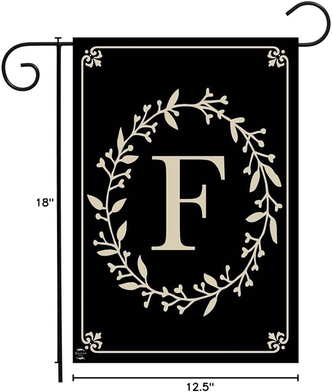 Briarwood Lane Classic Monogram Letter F Garden Flag