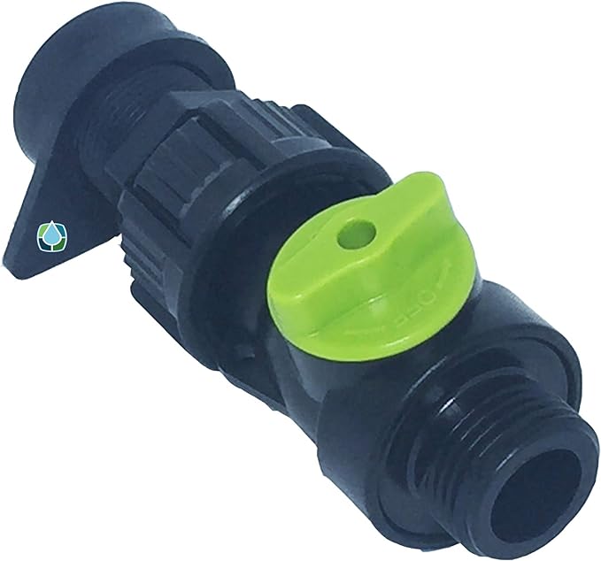 Shut Off Valve, Plastic, Rain Barrel, EarthMinded, EarthMark (1/4 Turn Full Flow)