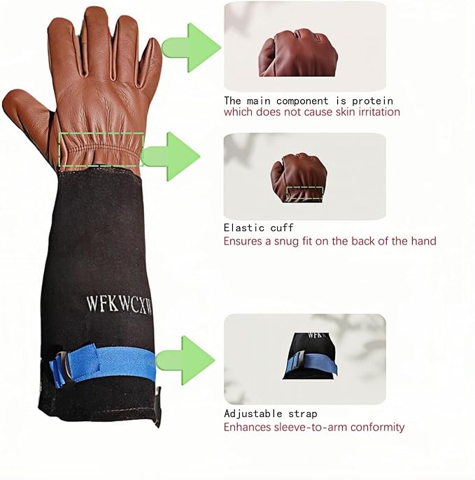 Gardening Gloves for Rose and Cactus Handling,Cow Leather Garden Gloves Thorn Proof,Gardening Gifts for Womens/Mens