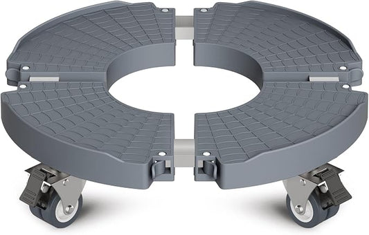 Goovilla Plant Stand with Wheels 440LBS Load,1Pack, Adjustable 15-22",Gray | Heavy Duty Plant Caddy with Lockable Caster Wheels, Rolling Stand/Dolly/Roller for Indoor Outdoor Large Planter, Flower Pot