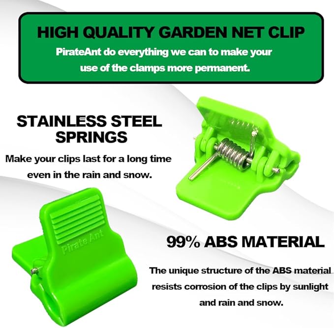 Greenhouse Clamps for 0.157-0.472inch Greenhouse Hoops(Fiberglass Support Hoops),Plant Support.for Fixing Plant Cover,Plastic Sheeting,Film Row Cover,Garden net.（30pcs)