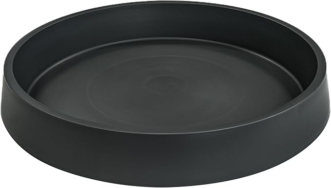 1 Pack Plant Saucer Tray for Ceramic Plastic Pots, 6 inch Plant Saucers for Indoors, Pot Saucers Trays, Flower Planter Water Drip Trays for Pots Base (6", Black)