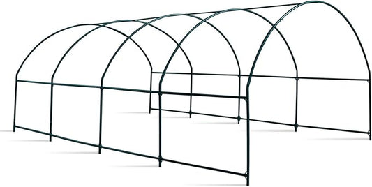Strong Camel Greenhouse Replacement Frame for Outdoor Larger Hot Garden House , Support Arch Frame Climbing Plants/Flowers/Vegetables (20' X 10' X 7', Frame)