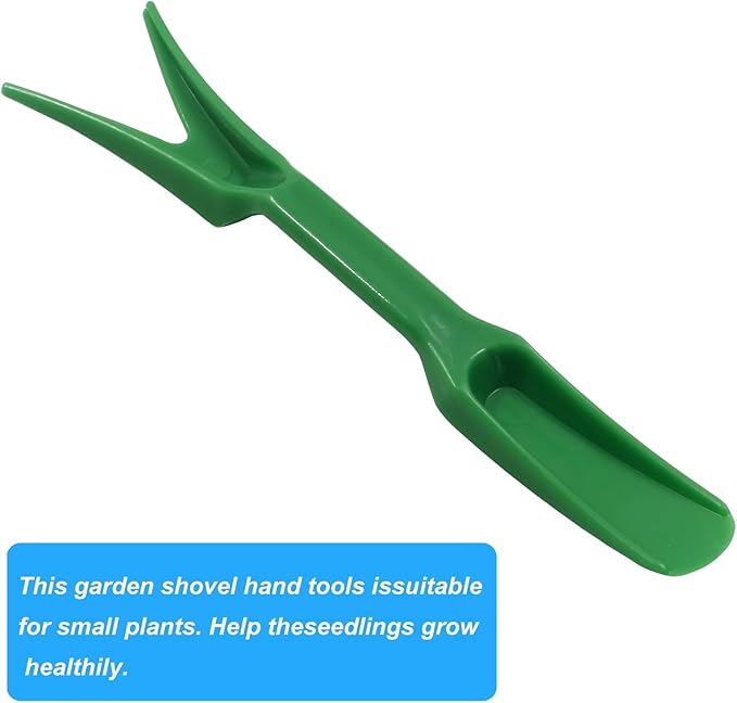 Bivethoi Garden Hand Tools Transplanting Shovel Scoops Kits for Plant Cultivation Digging Care, Set of 6, Green