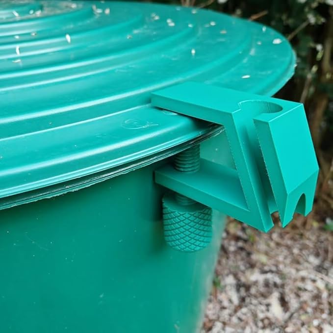 ABS Bucket Hose Holder for Rain Barrels, Secure Bracket Tool to Attach Garden Hoses on Barrel-Edge, Durable-Outdoor Hose Organizer, Space-Saving Design for Efficient Watering