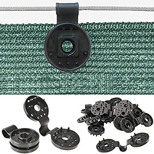Shade Cloth Clips, 50PC Garden Fabric Sunscreen Net Lock Grip Grommet, Heavy Duty Windproof Plastic Clamps Hooks for Greenhouse, Tarp, Mesh, Cover and Sun Shade Net.
