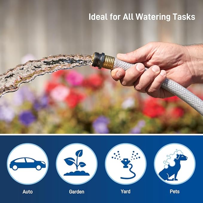 Orbit VersaFlex 50 ft x 5/8 in Garden Hose – Lightweight, Durable, 400 PSI, Easy-Grip Coupling
