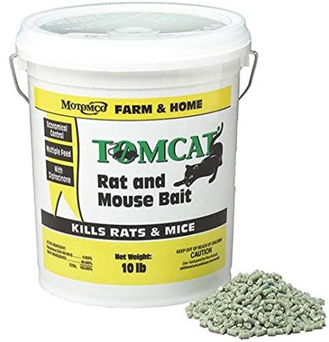 MOTOMCO 008-32345 Tomcat Rat and Mouse Bait Pellet, 10 lb