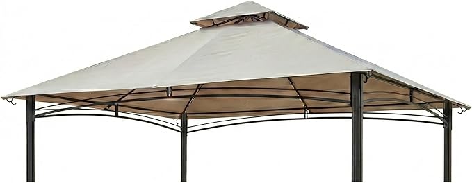 Garden Winds Durable 350 Replacement Canopy Top Compatible with Waterford 13' X 10' Gazebo Model 5LGZ6526-V5 - Beige
