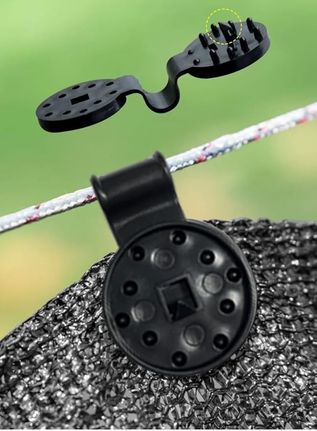 120 pcs Shade Cloth Plastic Clips Round Plastic Black Clips for Sun Shade Net, Anti Bird Netting, Garden Netting, Shade Netting, Shade Fabric Accessories(Black) (120)