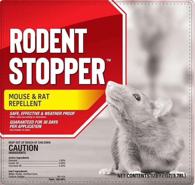 Messina Wildlife RS-U-128 Rodent Stopper with Refill, 1 Gallon, 1 gal, red