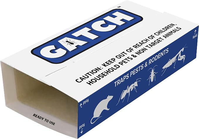 GATCH Mouse & Insect Glue Boards, 36pk Sticky Mouse Traps Indoor for Home, Pre-Baited Glue Traps for Mice Rodent Rat Bugs Cockroach, Non-Toxic Adhesive Roach Traps Indoor, House Pet Safe Pest Control