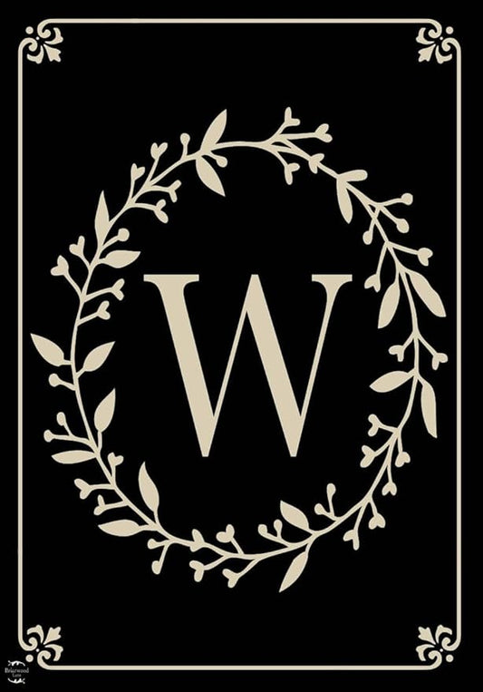 Briarwood Lane Classic Monogram Letter W Garden Flag
