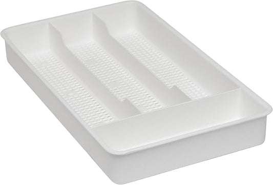 Dial Industries Small Utensil Silverware Kitchen Drawer Organizer, White
