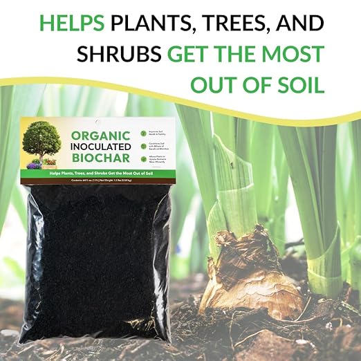 Organic Inoculated Biochar: Helps Plants and Trees Get the Most Out of Soil | Allows Plants to Uptake Nutrients More Efficiently | Contains Millions of Soil-Enriching Micro-Organisms | 128oz Bag