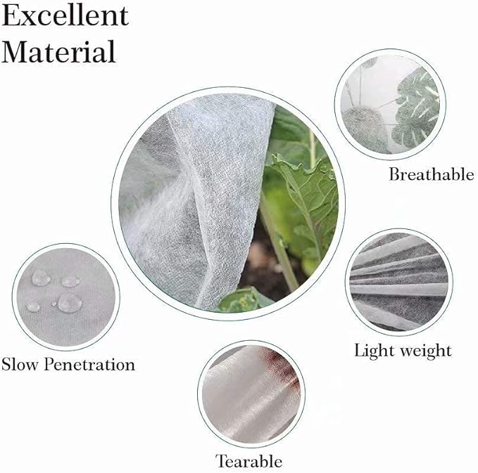 Agfabric Plant Cover for Frost Protection 120"x96" 0.9oz Garden Cover for Plants,Shrub/Bush/Tree Jacket Cover for Freeze Protection,White,2 Pack