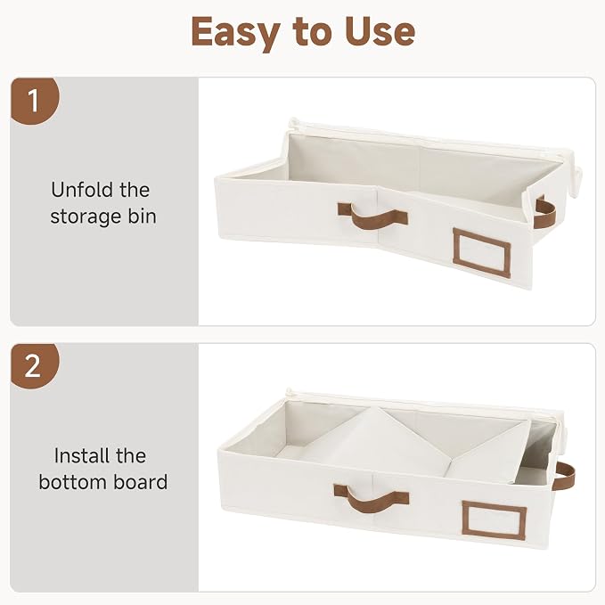 StorageWorks 5 Inch Low Profile Under Bed Storage Containers with Clear Lid