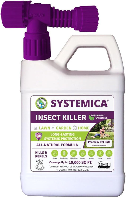 Sierra Natural Science - Systemica Insect Killer - Hose-End Sprayer Insecticide - 32oz