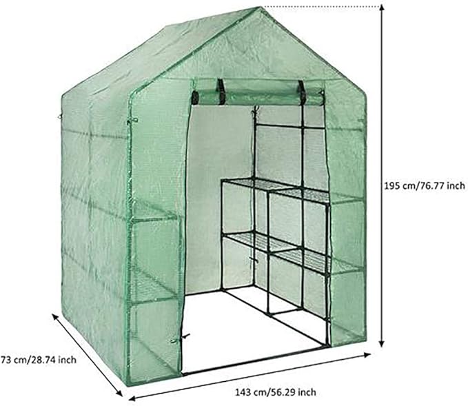 Gonetre Portable PVC Garden Greenhouse Cover Outdoor Mini Walk in Greenhouse Horticulture Other Horticultural Supplies (A), Gonetrehqfskrt02z-48