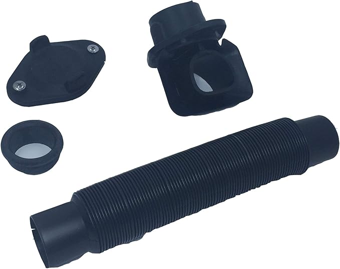 EarthMinded - Aquabarrel DIY, FlexiFit Downspout Diverter Group for 2x3, 3x4 and Round Downspouts - Connects Your Rain Barrel to The Downspout - No Drill Bits (Black, 2" x 3")