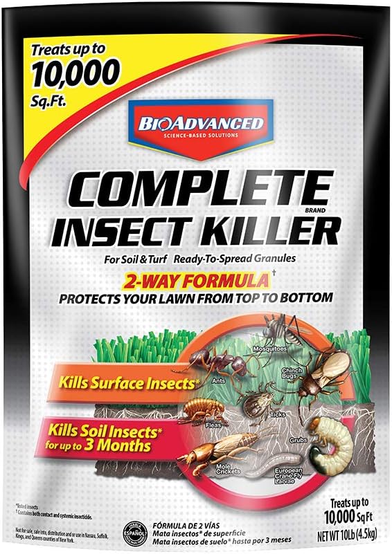 BioAdvanced Complete Brand Insect Killer for Soil and Turf, Granules, 10 lb, Pest Control, Outdoor Ant Killer