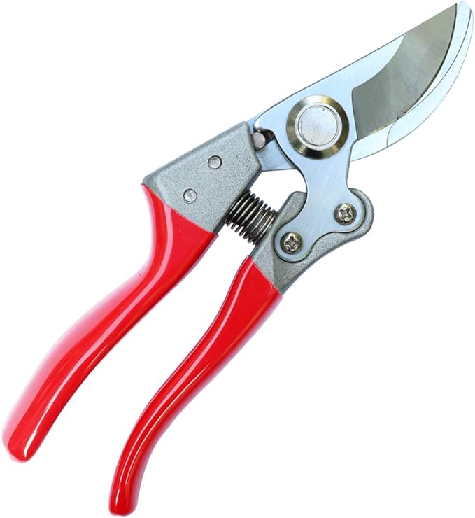 Garden Shears Professional Hand Pruners, Heavy Duty Bypass Pruning Shears (Red)