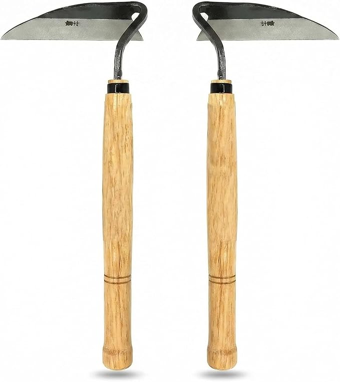 Kana Hoe 217 Japanese Garden Hand Hoe Sickle, Weeding Sickle (Fits Both Hands)