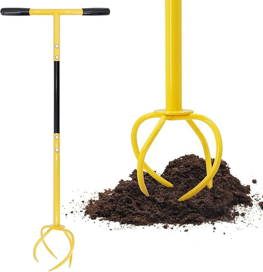 Altdorff Manual Twist Tiller for Gardening, Garden Claw Hand Tiller with Ergomomic Handle, Steel Cultivator Tiller Lawn Aerator Soil Lossener for Gardening Bed and Plant Box