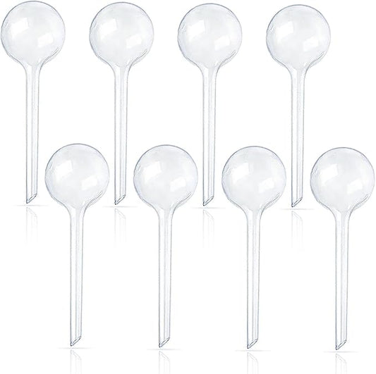 Pynqdfu 8 Pcs Clear Plant Watering Globes,Plastic Self Watering Bulbs Ball,Garden Water Device for Plant Indoor Outdoor(Small)