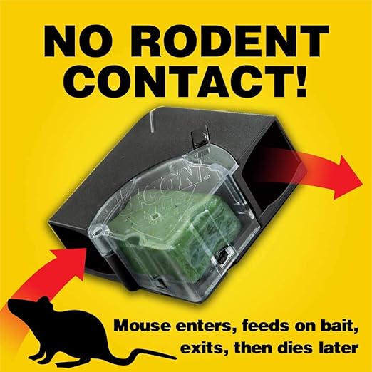d-CON Refillable Corner Fit Mouse Bait Station, 1 Trap + 18 Bait Refills