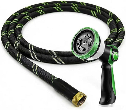 Aterr Garden Hose 15ft, Heavy Duty Water Hose Flexible, 3-Layer Puncture Resistant With Leak-Proof Connectors, Lightweight Anti-Kink Design for Yard Lawn Watering and Car Washing
