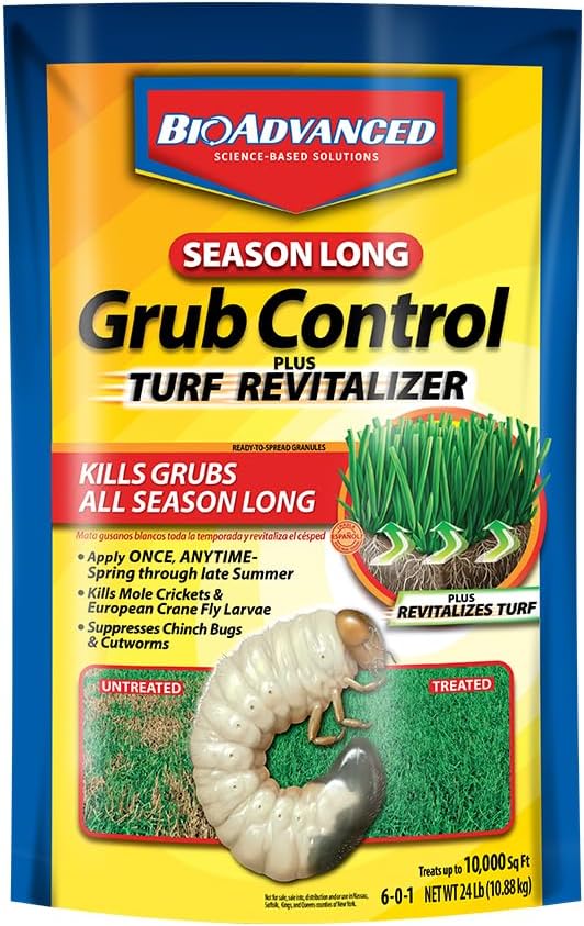 BioAdvanced Season Long Grub Control Plus Turf Revitalizer, Granules, 24 LB