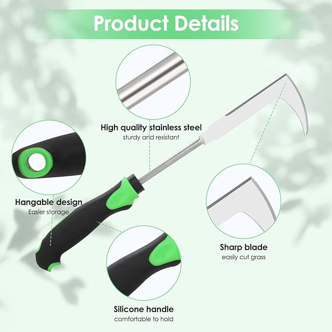 2026 New 3Pcs Hand Weeder Tool, Rubber Handle Weed Remover Tool, 4 Teeth Weeding Tool, L-Shaped Weeding Tool, Manual Weeder, Planting and Weeding for Garden, Patio