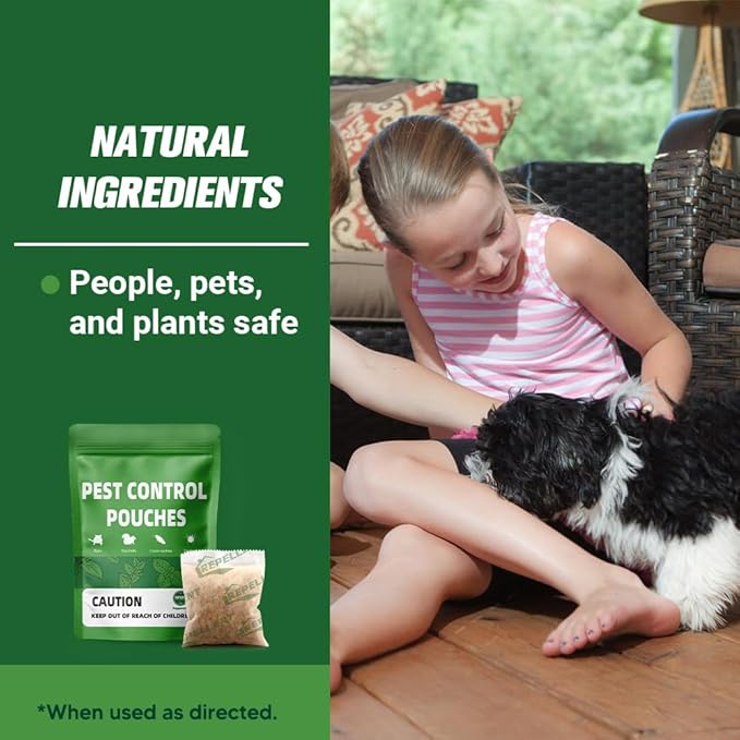 LAQDECDV Pest Control, Mouse Repellent Pouches, Rodent Repellent, Mice Repellant Indoor, Peppermint Mice to Repel Spider, Ant, Roach & Mosquito, Rat Repellant Outdoor, Keep Mouse Out of Camper-8P