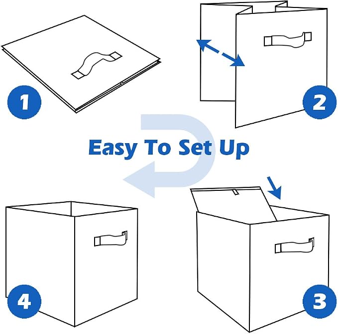 ShellKingdom Storage Bins, Foldable Fabric Storage Cubes And Cloth Storage