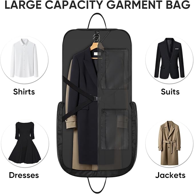 BALEINE Garment Bags for Travel, Water Resistant Carry on Suit Bag